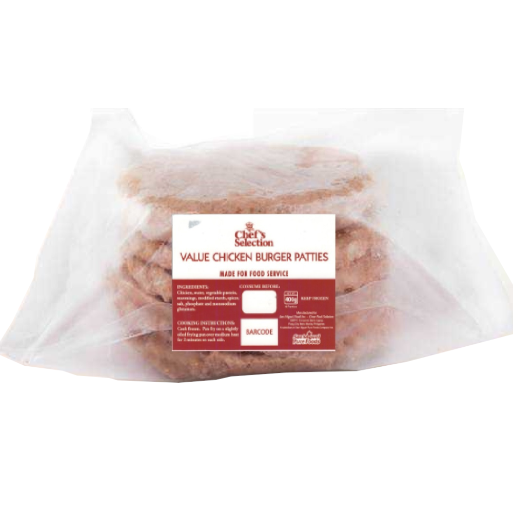 Chef's Selection Value Chicken Burger Patty 400g – redbasket.ph